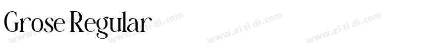 Grose Regular字体转换